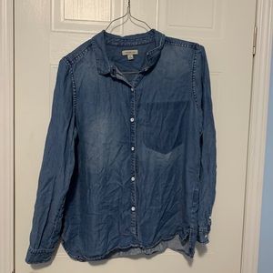 Jean button up shirt